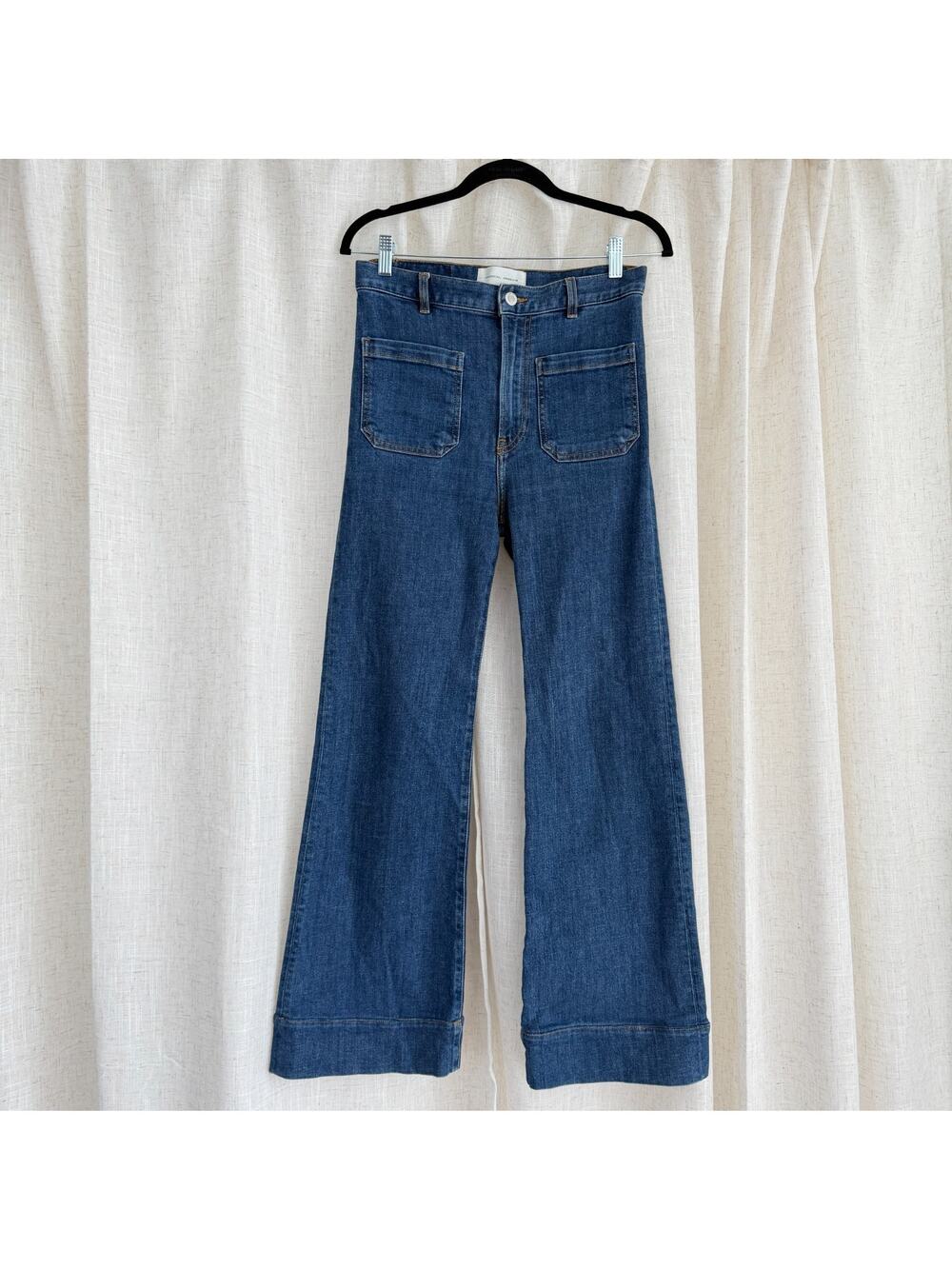 Jeanerica Jeans 26 Monica Flared High Rise Sailor Front Pockets Vintage 95